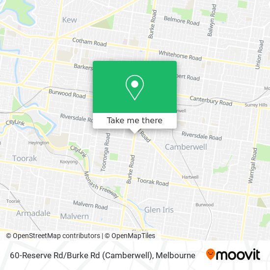 60-Reserve Rd / Burke Rd (Camberwell) map