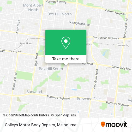 Colleys Motor Body Repairs map