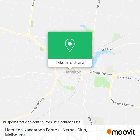 Hamilton Kangaroos Football Netball Club map