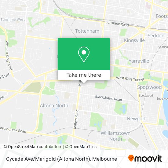 Cycade Ave / Marigold (Altona North) map
