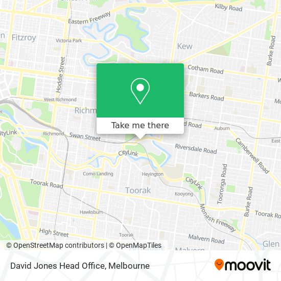 David Jones Head Office map