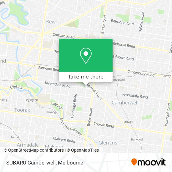 SUBARU Camberwell map
