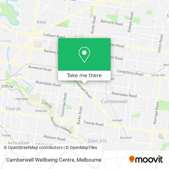 Camberwell Wellbeing Centre map