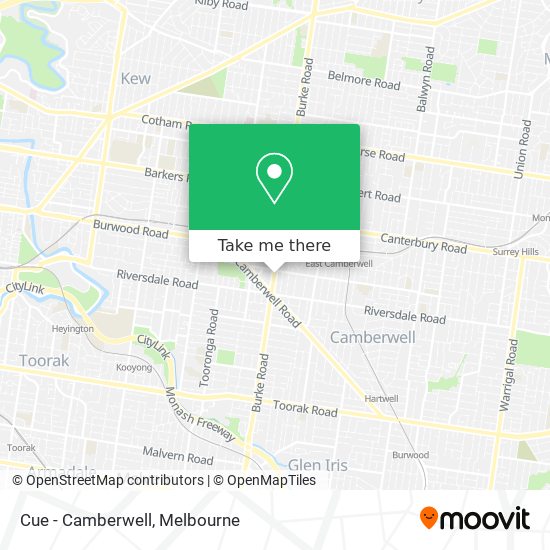 Cue - Camberwell map