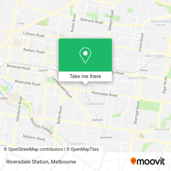Mapa Riversdale Station