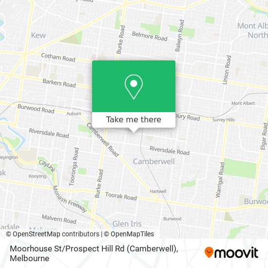 Moorhouse St / Prospect Hill Rd (Camberwell) map