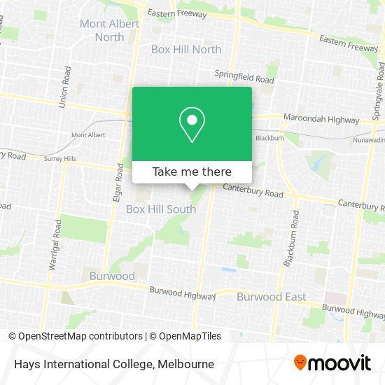 Hays International College map
