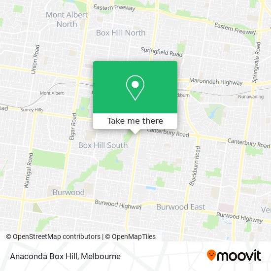 Anaconda Box Hill map