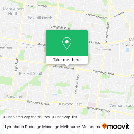Lymphatic Drainage Massage Melbourne map