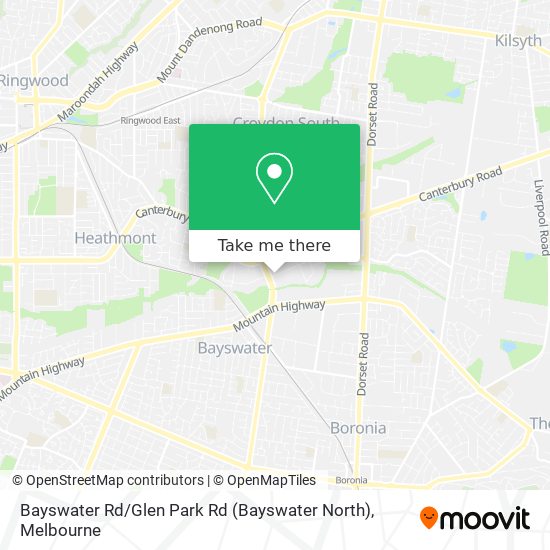 Bayswater Rd / Glen Park Rd (Bayswater North) map