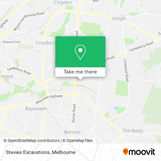 Stevies Excavations map