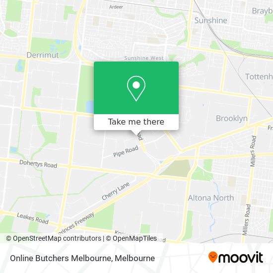 Online Butchers Melbourne map