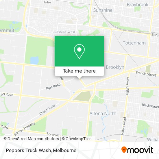 Peppers Truck Wash map