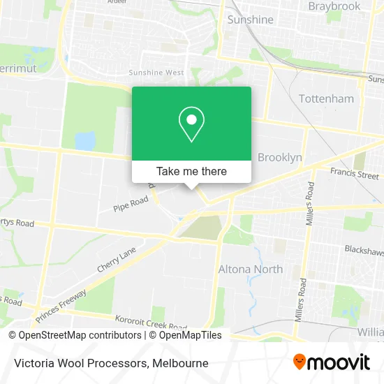 Mapa Victoria Wool Processors