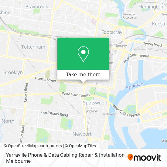 Yarraville Phone & Data Cabling Repair & Installation map