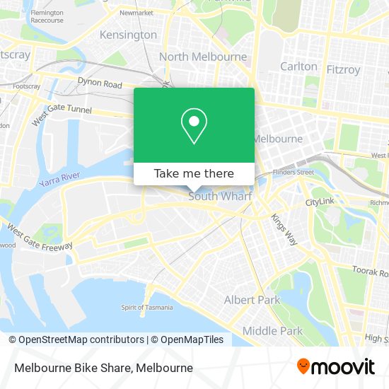 Mapa Melbourne Bike Share