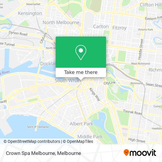 Crown Spa Melbourne map