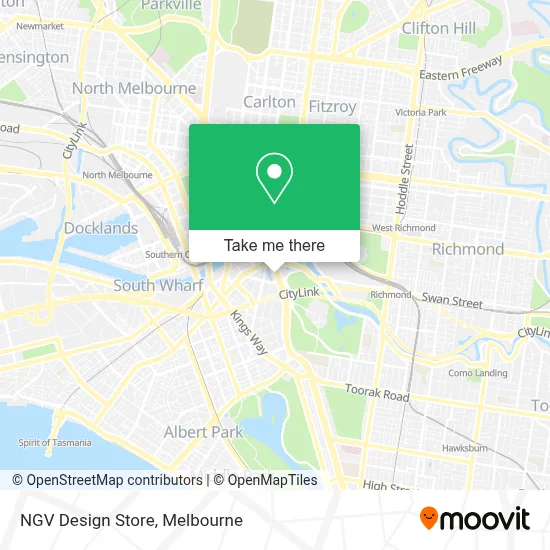 Mapa NGV Design Store