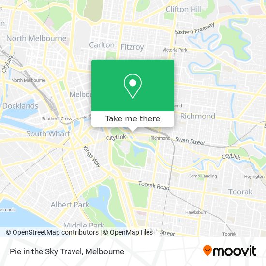 Pie in the Sky Travel map