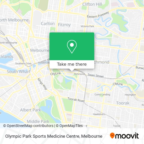 Olympic Park Sports Medicine Centre map