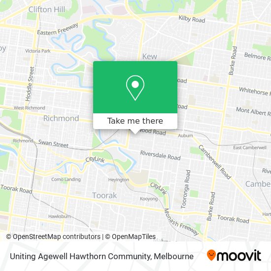 Uniting Agewell Hawthorn Community map