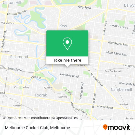 Mapa Melbourne Cricket Club
