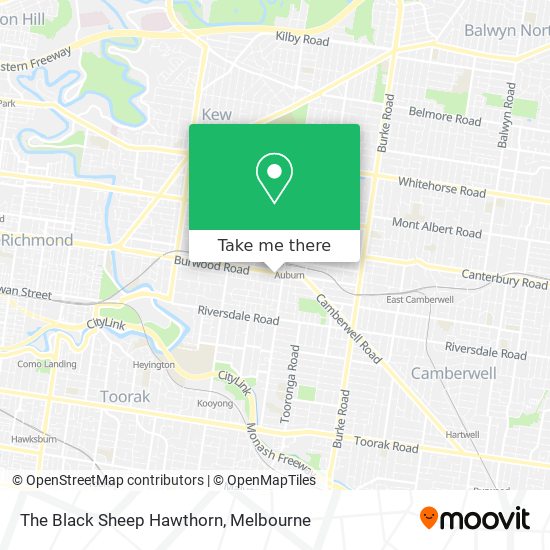 The Black Sheep Hawthorn map