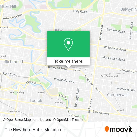 The Hawthorn Hotel map