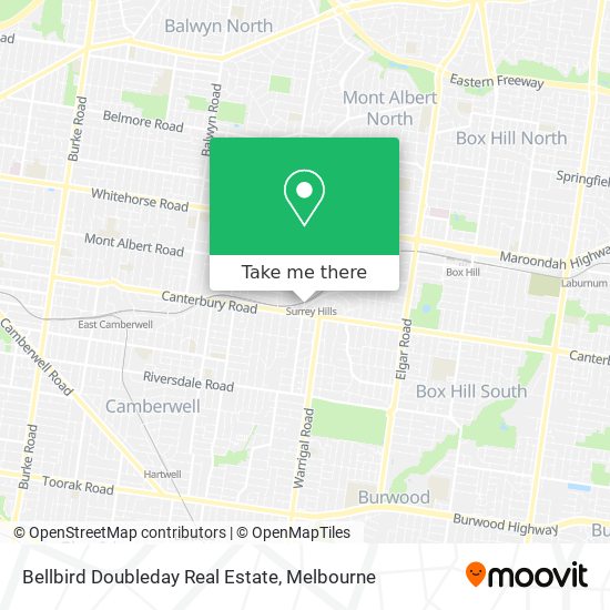 Bellbird Doubleday Real Estate map