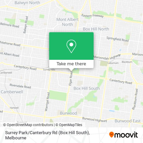 Surrey Park / Canterbury Rd (Box Hill South) map