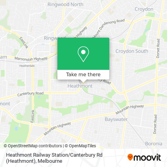 Heathmont Railway Station / Canterbury Rd map