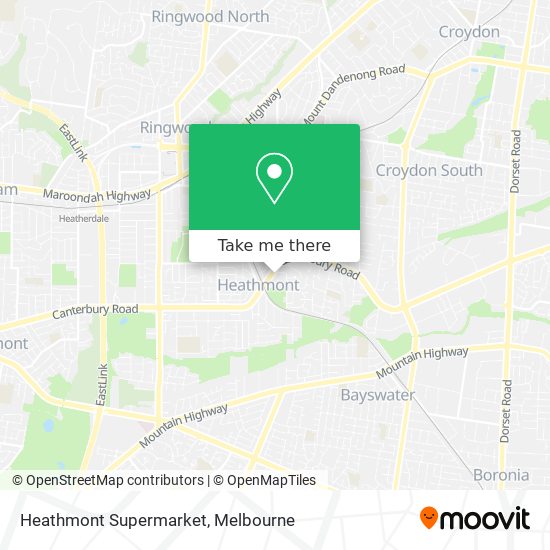 Heathmont Supermarket map