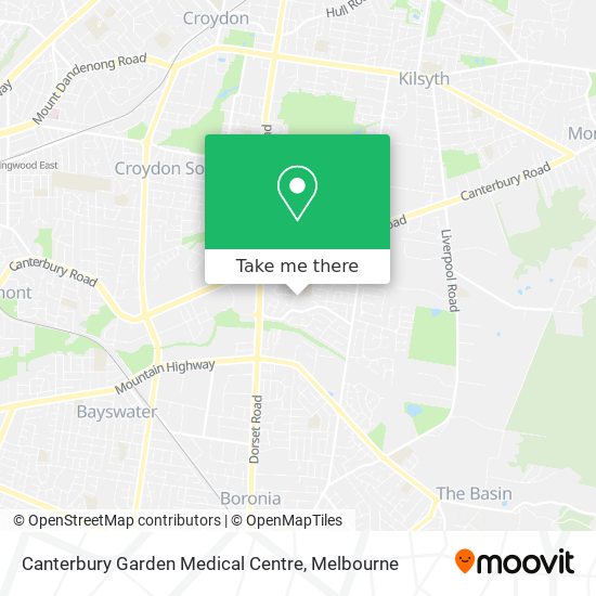 Canterbury Garden Medical Centre map