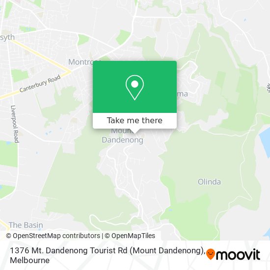 1376 Mt. Dandenong Tourist Rd (Mount Dandenong) map