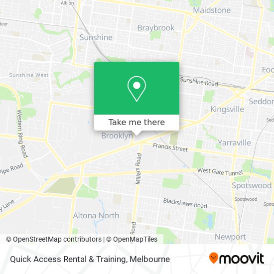 Quick Access Rental & Training map