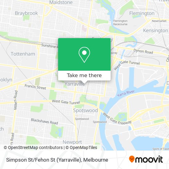 Simpson St / Fehon St (Yarraville) map