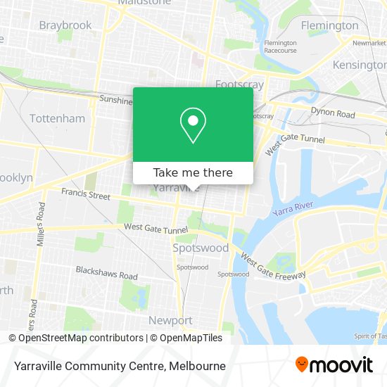 Yarraville Community Centre map