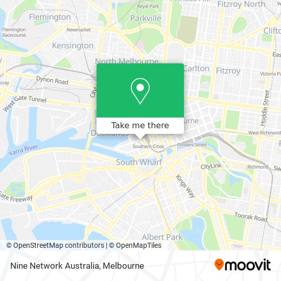 Mapa Nine Network Australia