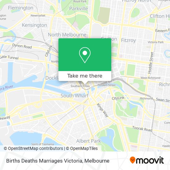 Births Deaths Marriages Victoria map