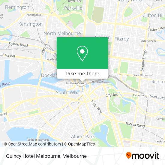 Mapa Quincy Hotel Melbourne