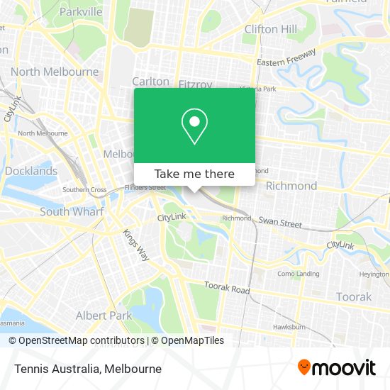 Tennis Australia map
