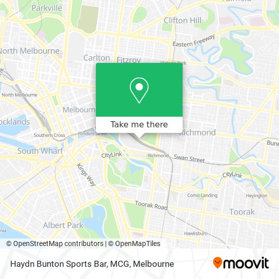 Haydn Bunton Sports Bar, MCG map