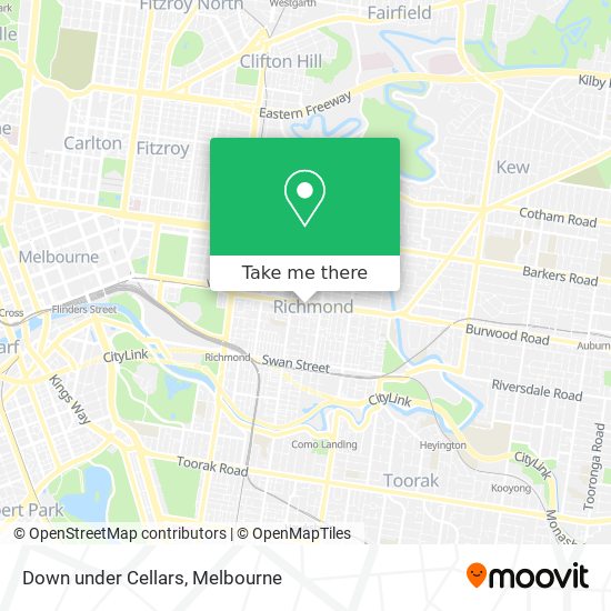 Down under Cellars map