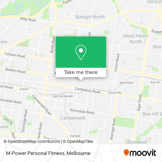 M-Power Personal Fitness map