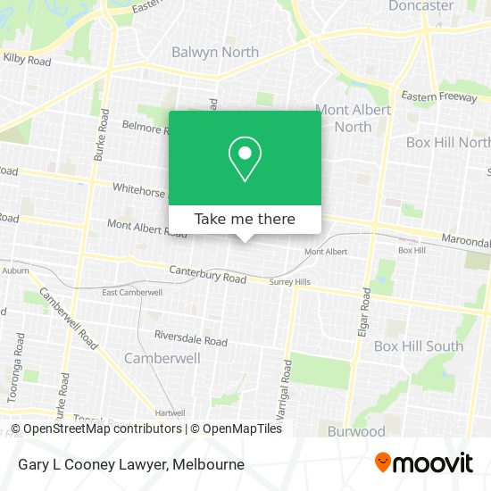 Gary L Cooney Lawyer map