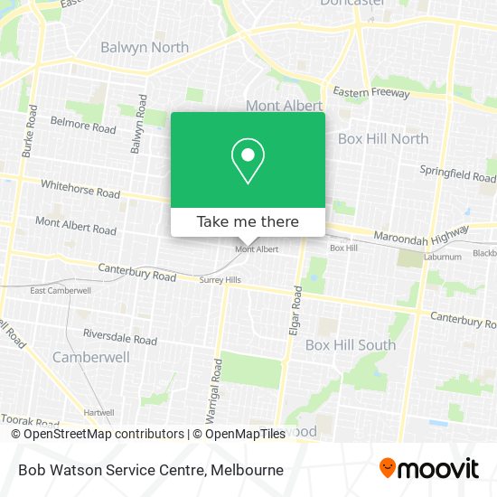 Mapa Bob Watson Service Centre