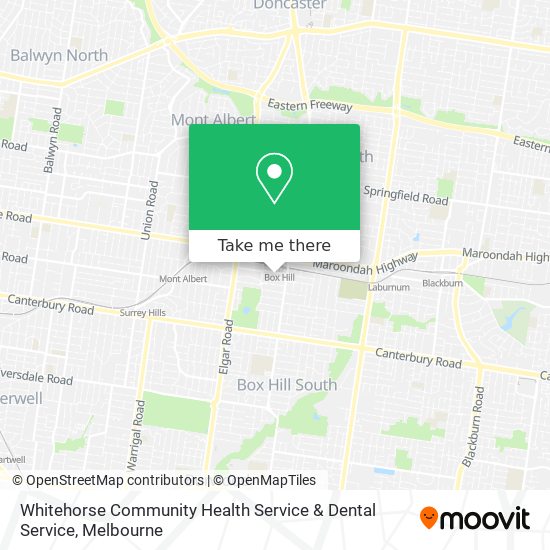 Whitehorse Community Health Service & Dental Service map