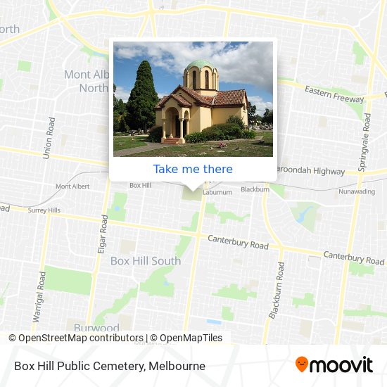 Box Hill Public Cemetery map