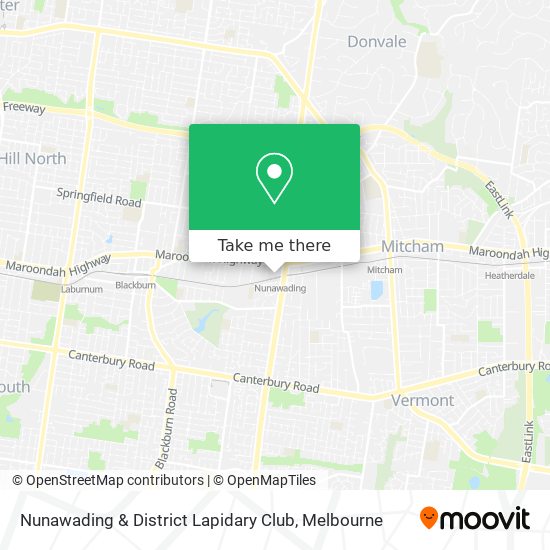 Nunawading & District Lapidary Club map
