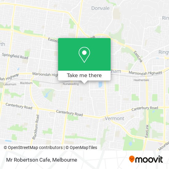 Mr Robertson Cafe map